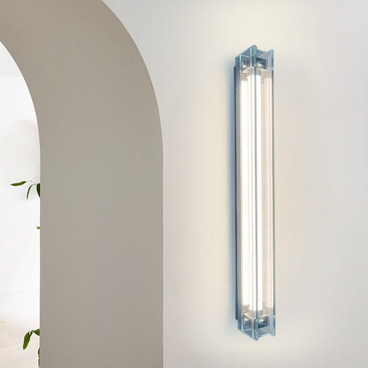 Industrial Style Simple Glass Strip LED Wall Sconce Lamp