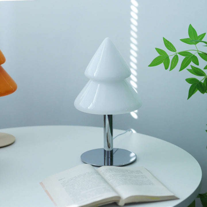 Moderne Art Deco Eisen Glas Weihnachtsbaum LED Tischlampe für Schlafzimmer 