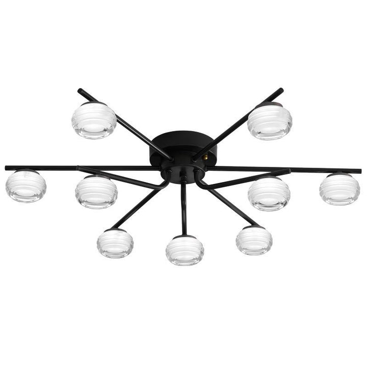 Plafonnier LED semi-encastré moderne minimaliste en acrylique et cuivre rond avec branche pour salon 