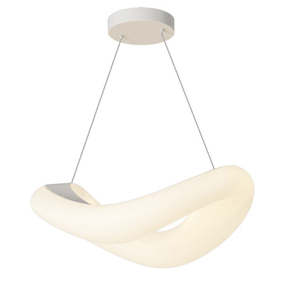 Lámpara colgante LED de hardware de anillo de onda PE minimalista moderna para dormitorio 