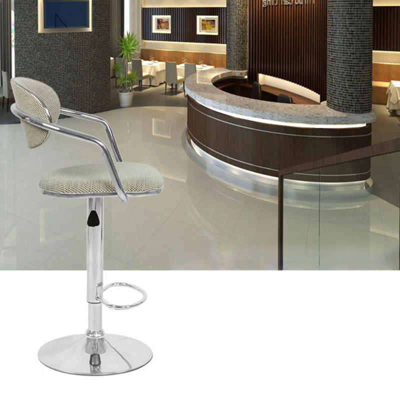 Contemporary Scandinavian Half Round PVC Wicker Plywood Iron Bar Stool Backrest For Dining Room