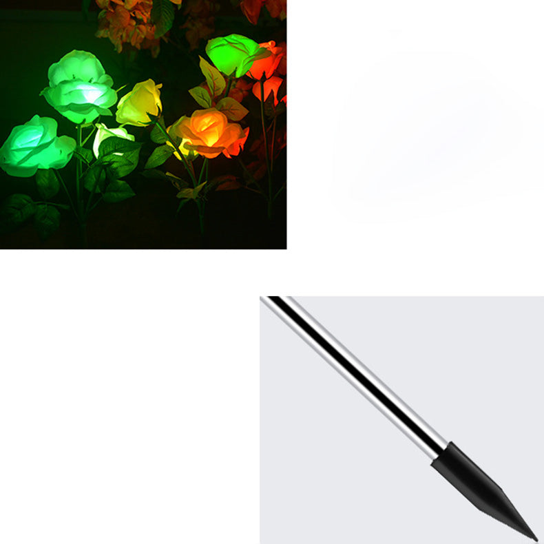 Lumière de paysage LED en acier inoxydable ABS rose étanche solaire créative contemporaine pour jardin 