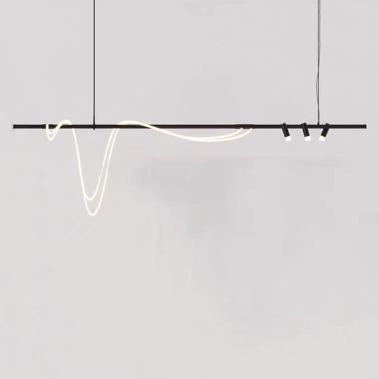Moderne Einfachheit Legierung Geformter Bogen LED Insel Licht Kronleuchter Für Esszimmer 