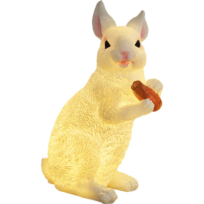 Modern Art Deco Solar Waterproof Resin Rabbit Carrot LED Landscape Lighting Outdoor Light For Garden