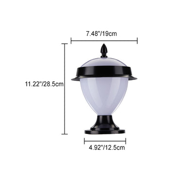 Modern Simplicity Pointed Jazz Hat Round Aluminum PC 1-Light Outdoor Light For Garden