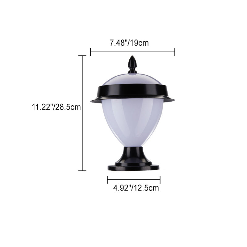 Modern Simplicity Pointed Jazz Hat Round Aluminum PC 1-Light Outdoor Light For Garden