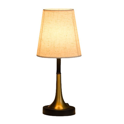 Zeitgenössische nordische Eisen-Zylinder 1-Licht Tischlampe für das Schlafzimmer 