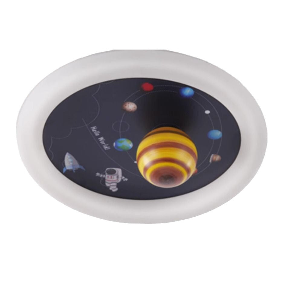 Zeitgenössische nordische Hardware Runde Planet Cartoon LED Deckenleuchte für Schlafzimmer 