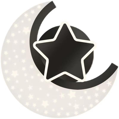Applique murale LED Lune Étoile en fer aluminium acrylique de simplicité moderne pour chevet 