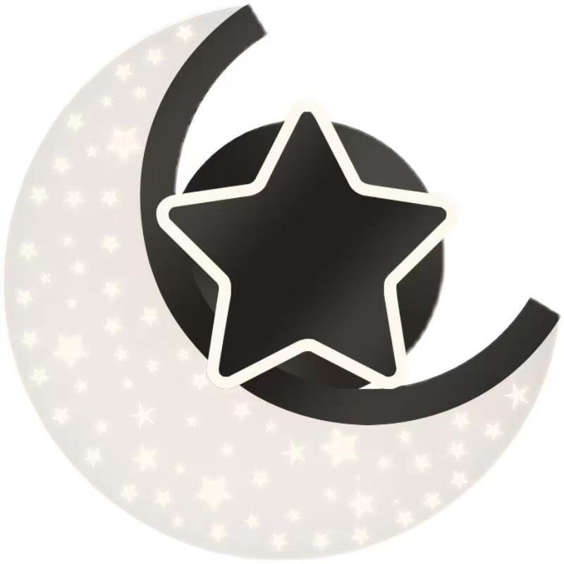 Applique murale LED Lune Étoile en fer aluminium acrylique de simplicité moderne pour chevet 
