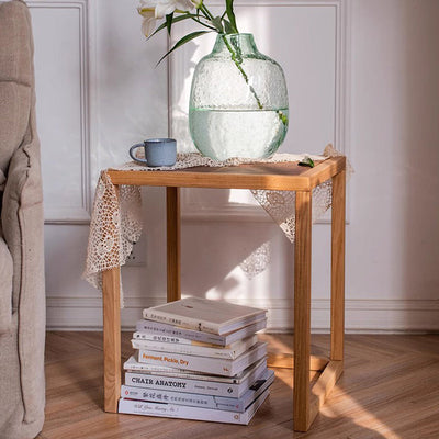 Moderne Einfachheit Runder Dreieckiger Quadratischer Holz-Beistelltisch für das Wohnzimmer 