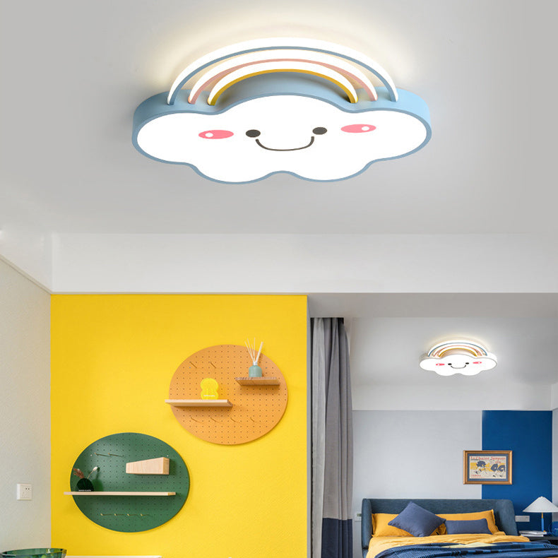 Zeitgenössische kreative Regenbogen-Wolke Acryl Schatten LED Unterputz Deckenleuchte für Schlafzimmer 