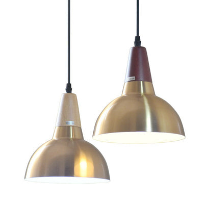 Zeitgenössische Einfachheit Eisen Halbkreis Schatten 1-Licht Pendelleuchte für Wohnzimmer 