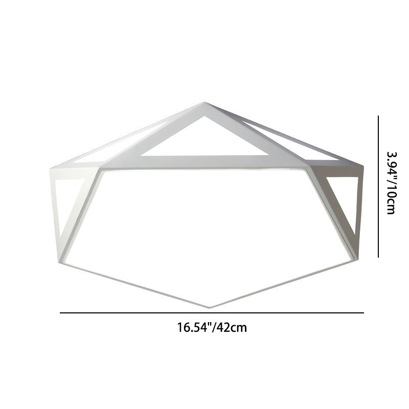 Plafonnier LED avec abat-jour acrylique ajouré et diamant de simplicité moderne pour salon 