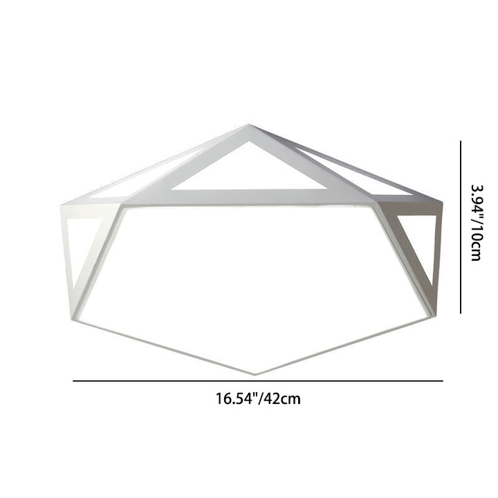 Plafonnier LED avec abat-jour acrylique ajouré et diamant de simplicité moderne pour salon 