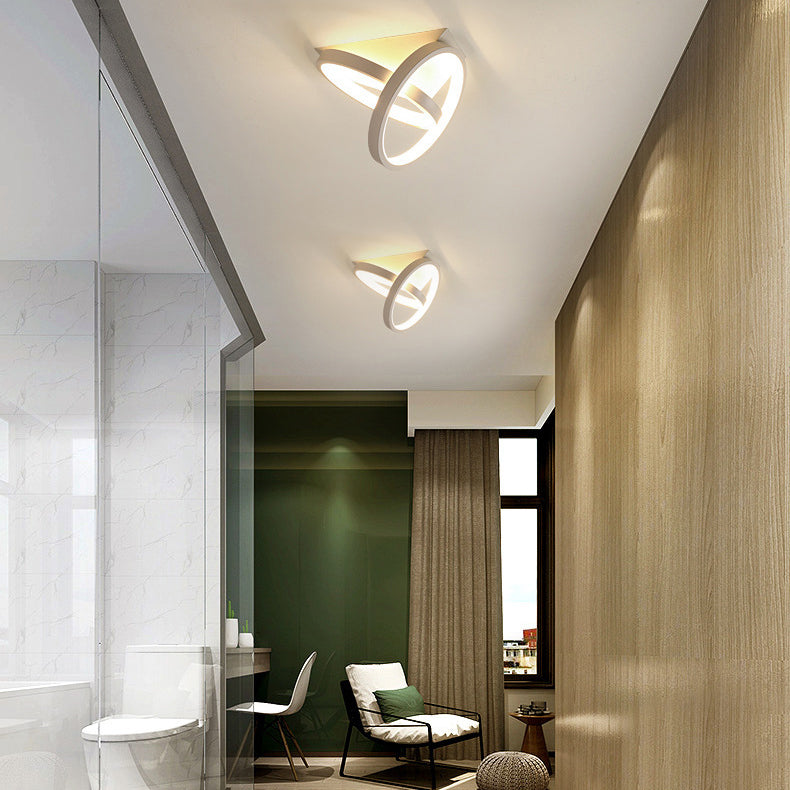 Moderne minimalistische quadratische LED-Deckenleuchte aus Eisen, Silikon und Aluminium, halbbündige Montage für Arbeitszimmer 