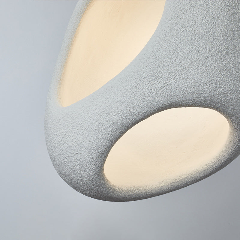 Lustre suspendu à 1 lumière en polystyrène à armature en fer japonais traditionnel pour salle à manger 
