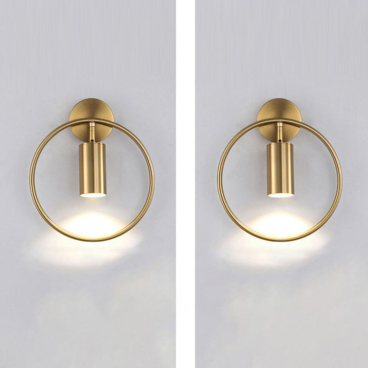 Moderne Einfachheit Eisen Kreis Zylinder 1-Licht Wandleuchte Lampe für Nachttisch 