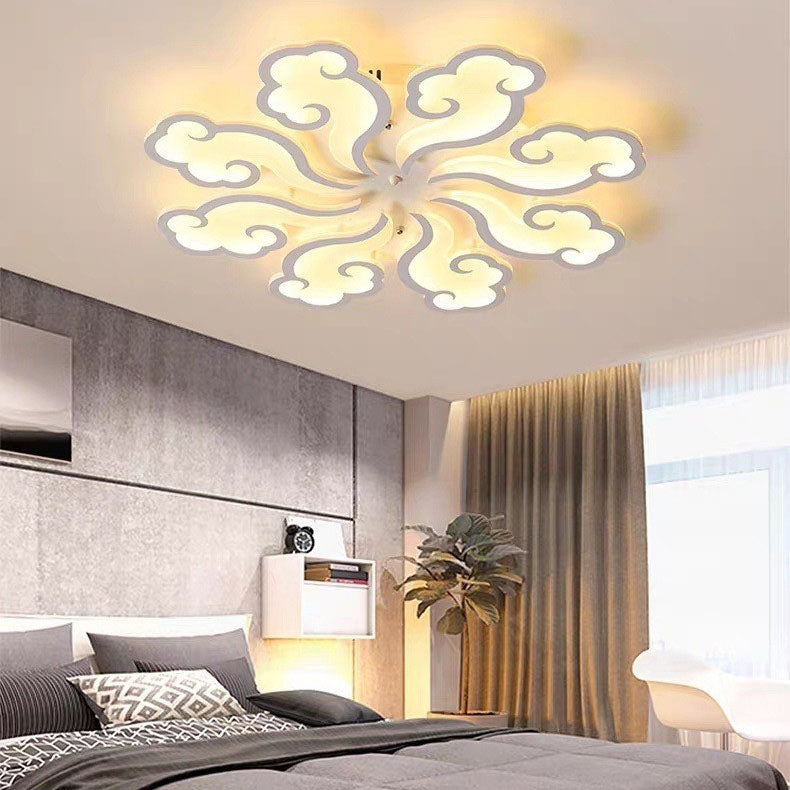 Plafonnier LED Moderne Minimaliste Xiang Yun en Fer et Acrylique pour Salon 