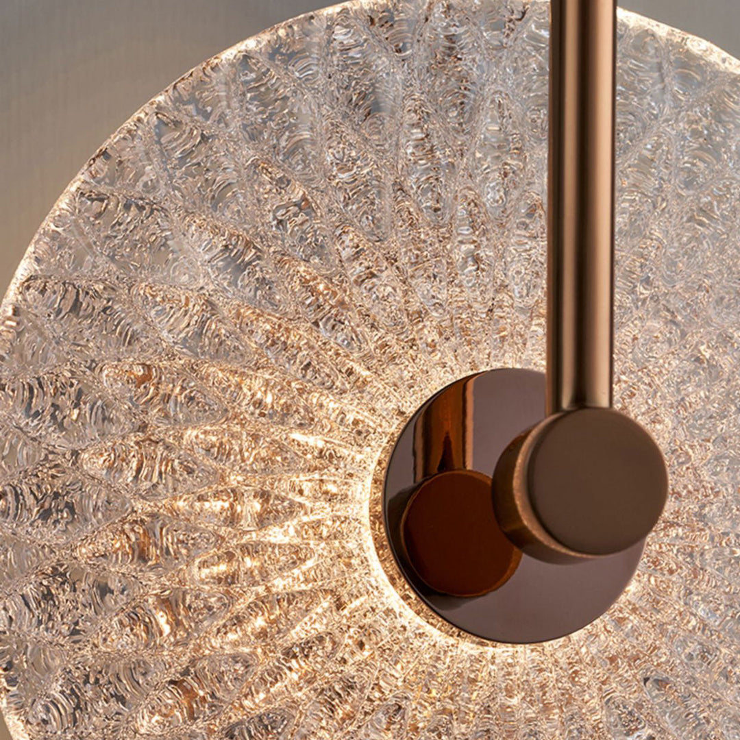 Applique murale LED en acier inoxydable ronde minimaliste moderne pour chambre à coucher 
