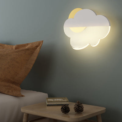 Contemporary Simplicity Iron Acrylic Cloud Shade LED Wall Sconce Lamp For Living Room