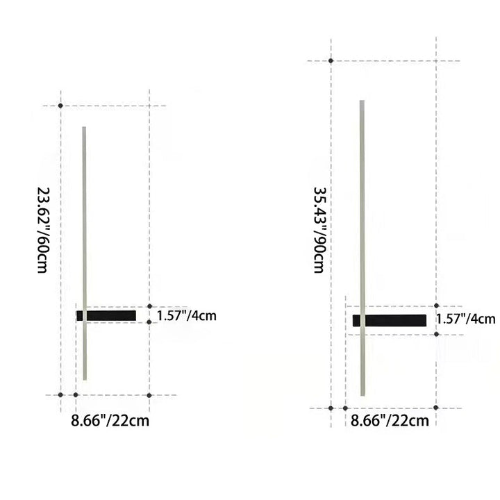 Moderne minimalistische wasserdichte ein Wort lange Eisen Acryl LED Outdoor Wandleuchte Lampe für Garten 