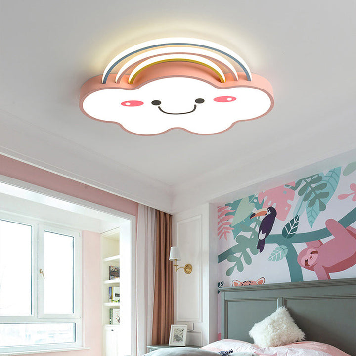 Zeitgenössische kreative Regenbogen-Wolke Acryl Schatten LED Unterputz Deckenleuchte für Schlafzimmer 