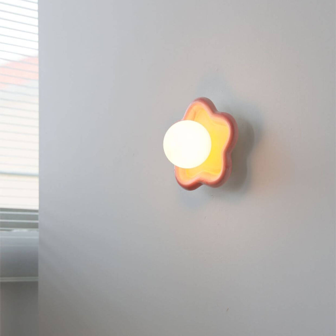 Contemporary Creative Ceramic Glass Iron Star Design 1-Light Wall Sconce Lamp For Living Room &amp; Bedroom
