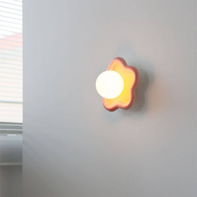 Nordic Creative Ceramic Star Design Glass Ball 1-Light Wall Sconce Lamp