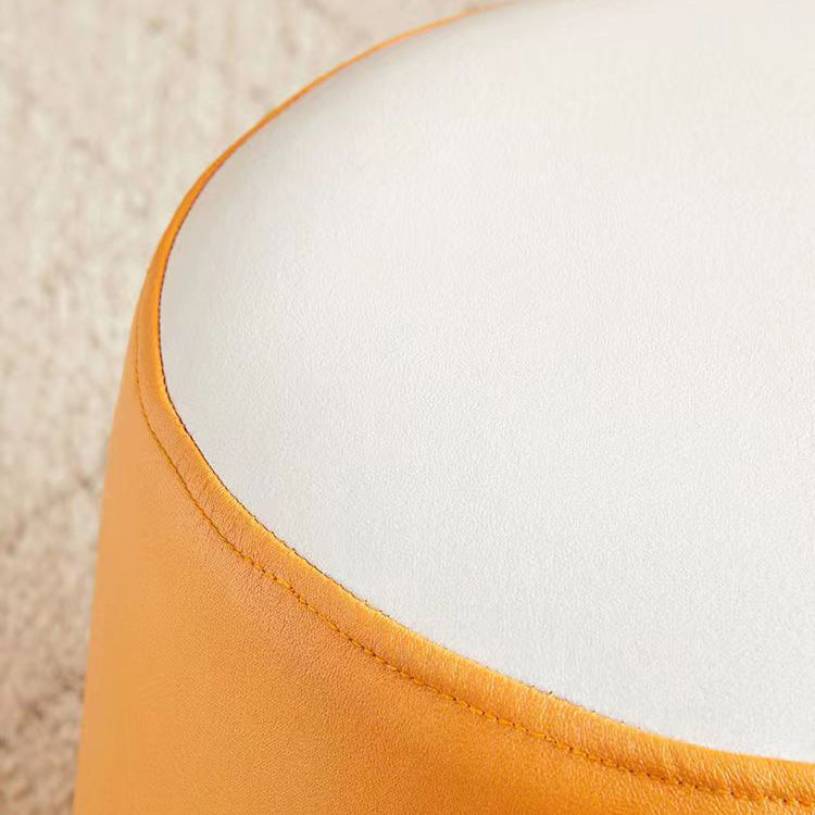 Zeitgenössischer Einfachheits-Zylinderstoff-Pouf-Niedrighocker für das Wohnzimmer 
