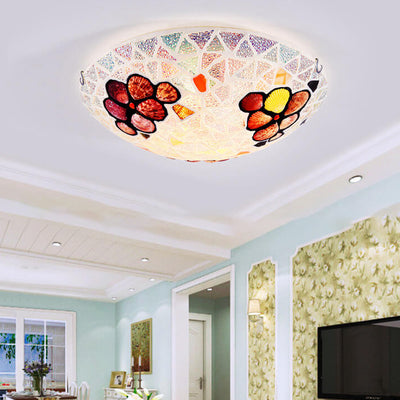 Mediterranean Pastoral Creative Shell Design 2/3/4-Light Flush Mount Ceiling Light