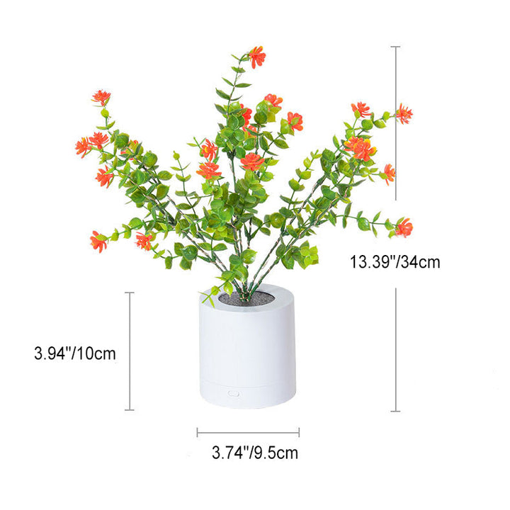 Lámpara de Mesa LED de Flor de Loto de Plástico Minimalista Moderna para Sala de Estar 