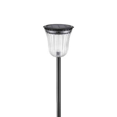مصباح LED للحديقة بأرضية قابلة للإدخال مقاوم للماء شفاف أسود حديث للطاقة الشمسية 
