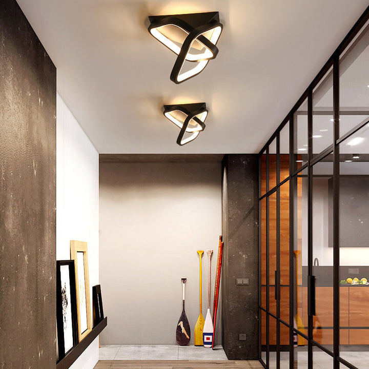 Moderne minimalistische quadratische LED-Deckenleuchte aus Eisen, Silikon und Aluminium, halbbündige Montage für Arbeitszimmer 