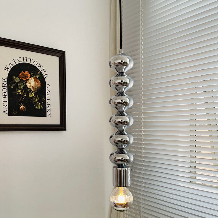 Simplicité Contemporaine Fer Gourde Suspension 1-Lumière Pour Salon 