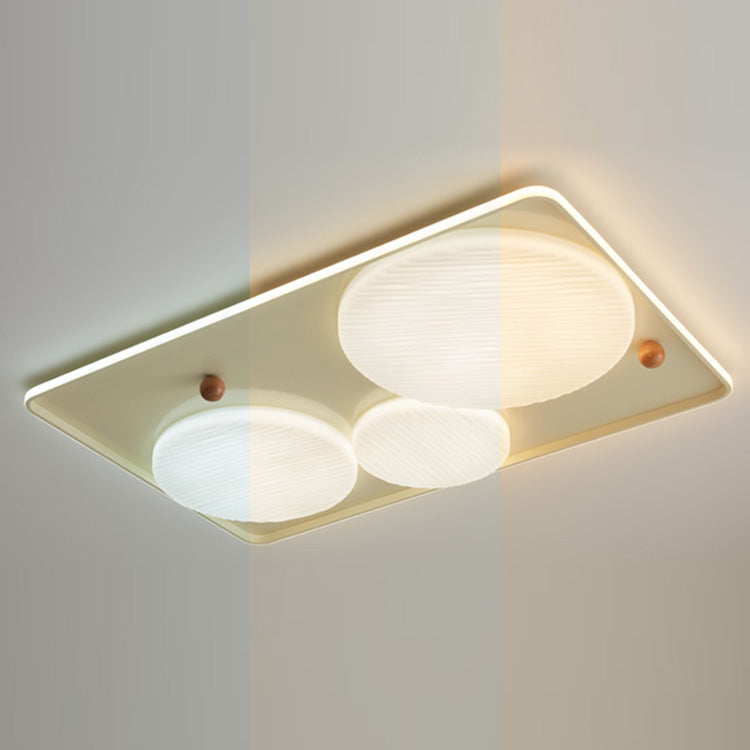 Plafonnier LED en aluminium fer plastique silicone carré rectangulaire rond modern simplicité pour salon 