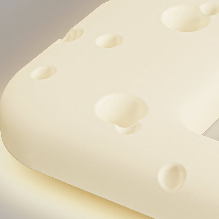 Design contemporain de biscuits à la crème nordique carré PE abat-jour LED plafonnier pour salon 