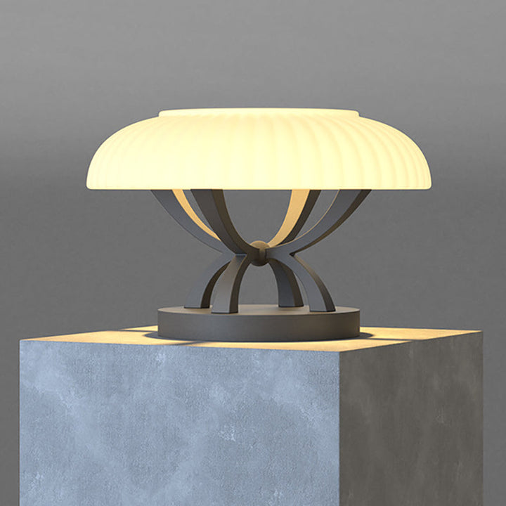 Lampe de paysage LED contemporaine en acier inoxydable étanche PE design champignon pour patio extérieur 