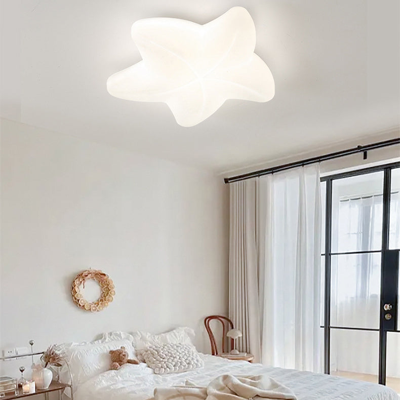 Zeitgenössische Einfachheit Pentagram PE Schatten Eisen LED Unterputz Deckenleuchte für Schlafzimmer 