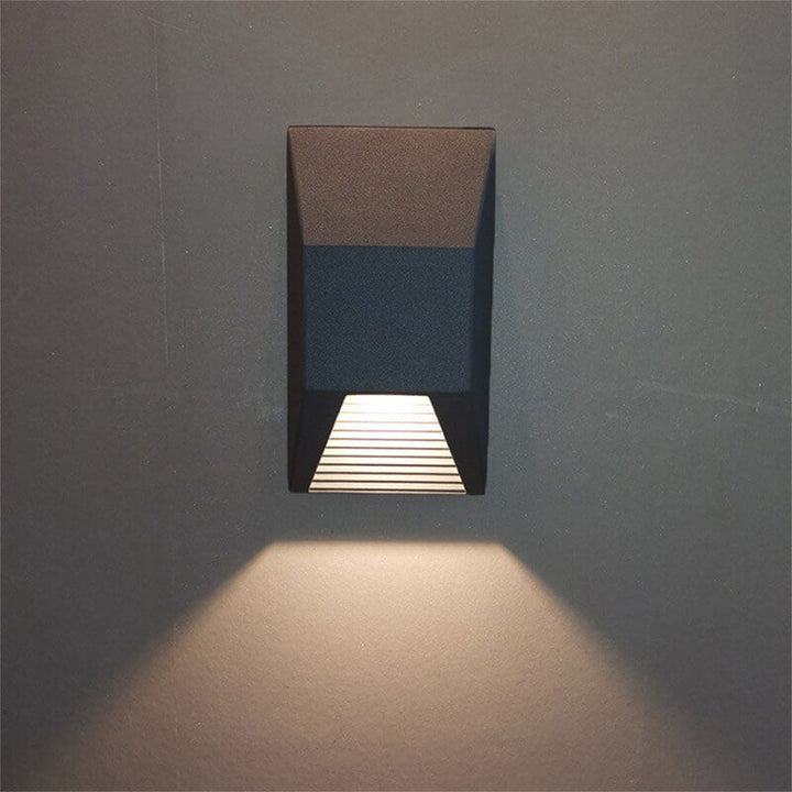 Apliques de pared LED impermeables con focos de geometría moderna para exteriores 