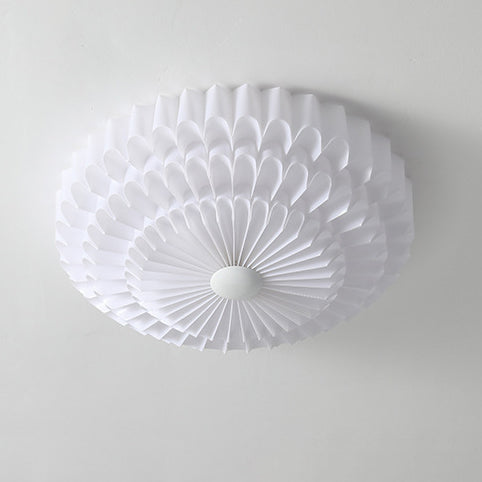 Luz de techo LED empotrada de acrílico y hierro con pétalo redondo nórdico contemporáneo para dormitorio 