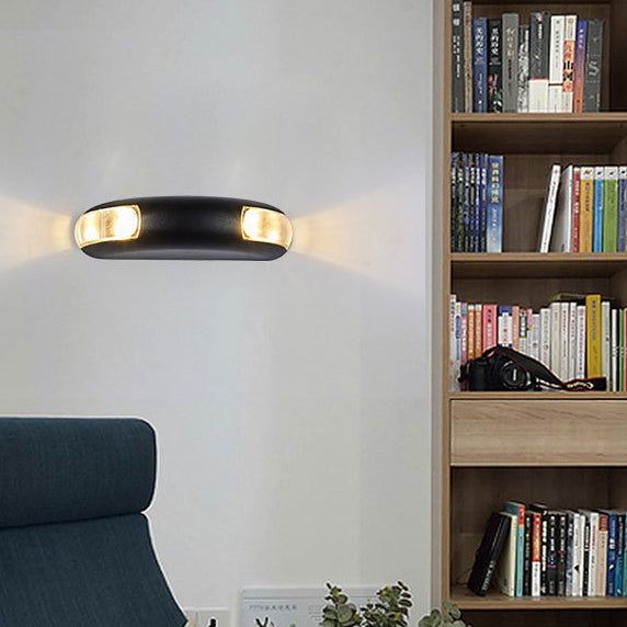 Zeitgenössische Einfachheit rechteckige Aluminiumglas LED Wandleuchte Lampe für Garten 