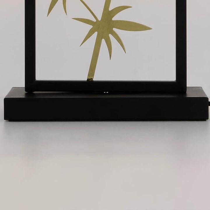 Lampe de table à 1 lumière en fer forgé chinois traditionnel avec abat-jour en tissu pour chambre 