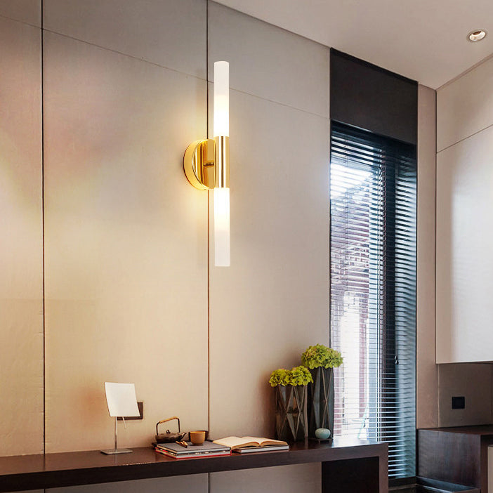 Moderne minimalistische Aluminium Eisen Zylinder LED Wandleuchte Lampe für Wohnzimmer 