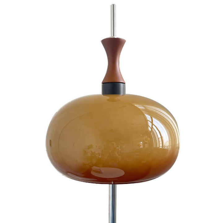 Moderner minimalistischer Gradient-Glaskugel 2-Licht Stehende Stehlampe 