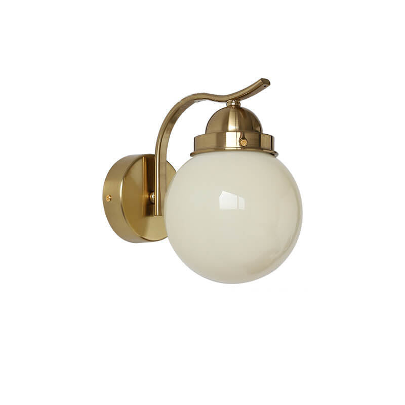 Lámpara Aplique de Pared de 1 Luz con Bola de Vidrio de Simplicidad Moderna para Sala de Estar 