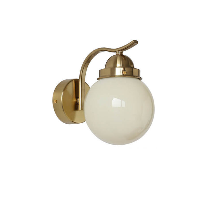 Lámpara Aplique de Pared de 1 Luz con Bola de Vidrio de Simplicidad Moderna para Sala de Estar 