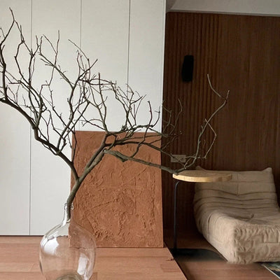 Traditioneller japanischer runder Jahresring-Holz-Eisentisch für das Wohnzimmer 