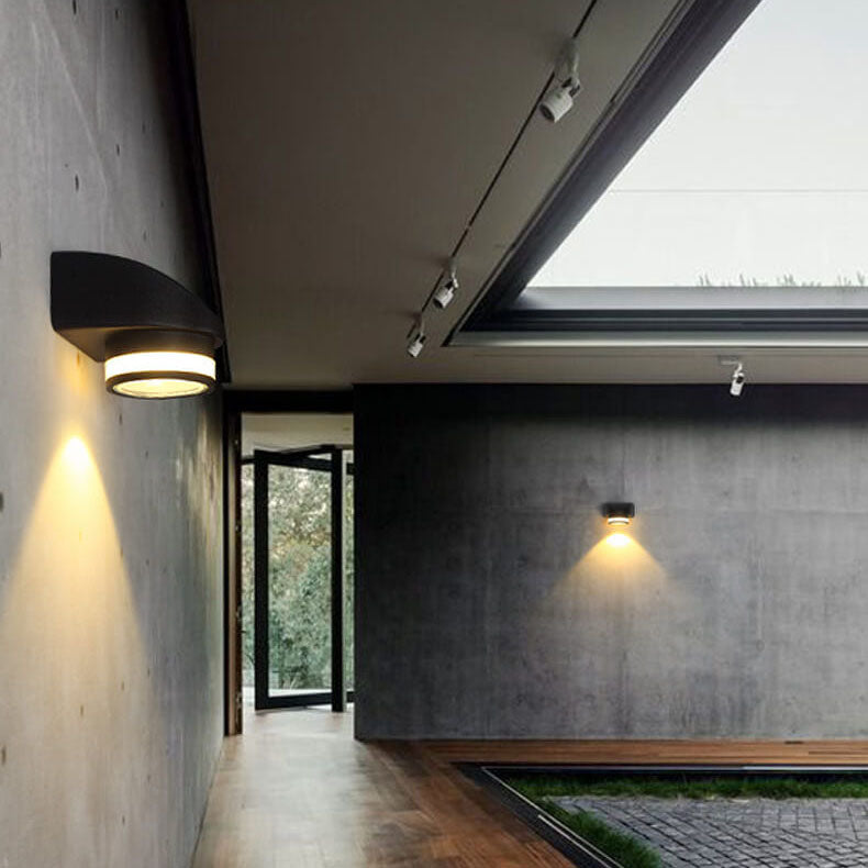 Aplique de pared con foco LED impermeable para exteriores industrial europeo 