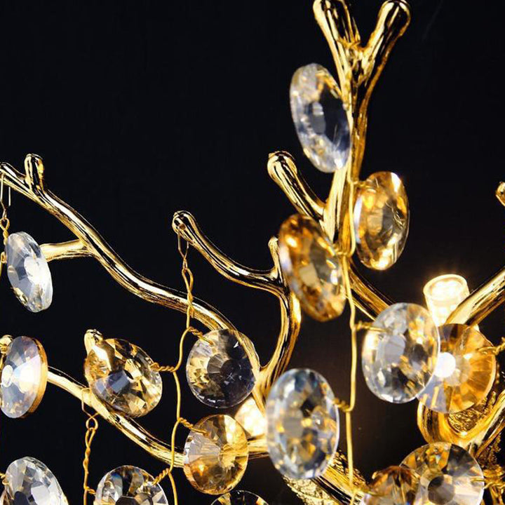 Applique murale moderne en aluminium de luxe avec cristal et perles à 2/3 lumières pour salon 